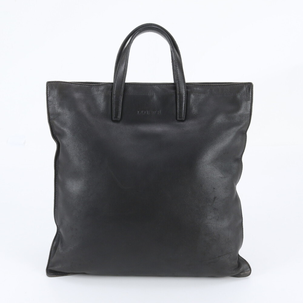 Loewe Leather Tote Bag Shoulder Black Brand Men's Women's